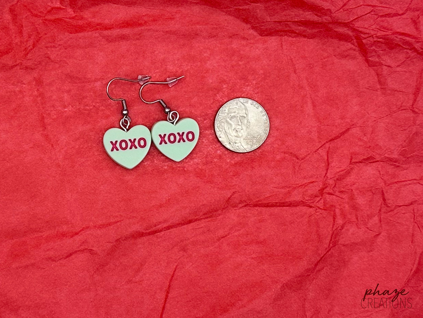 Candy Conversation Hearts Drop Earrings