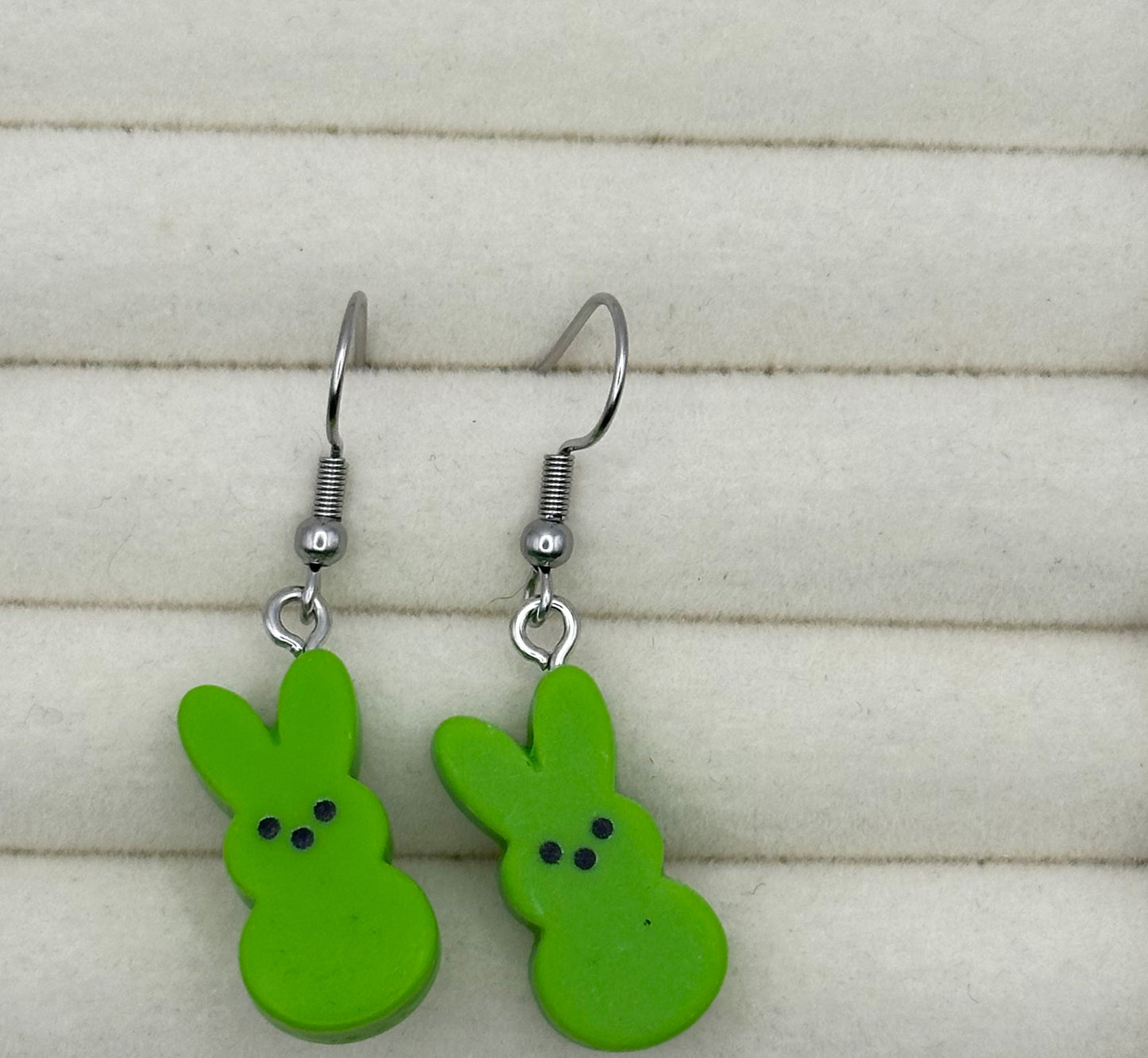 Green Easter Bunny Earrings