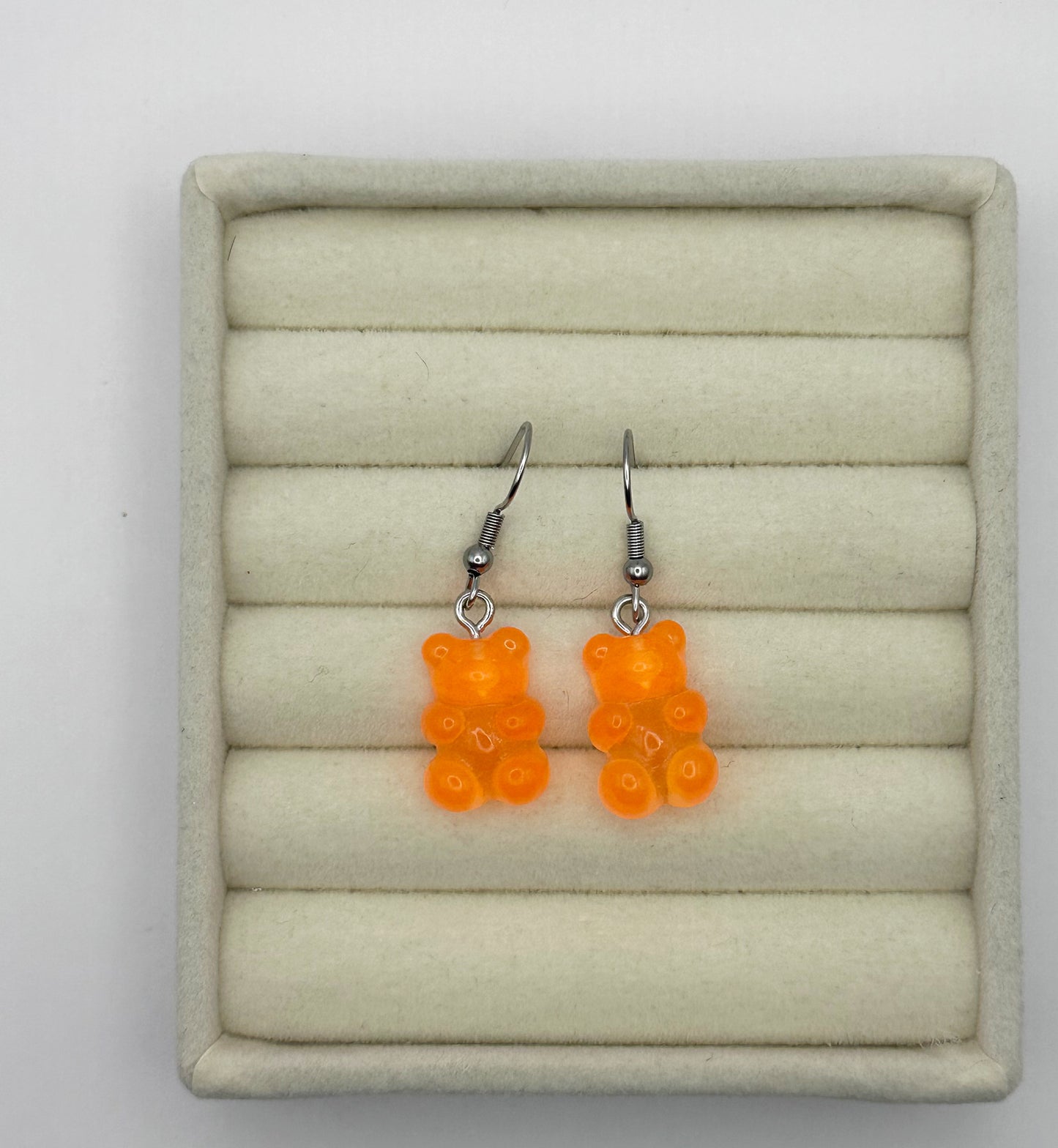 Orange Gummy Bear Drop Earrings