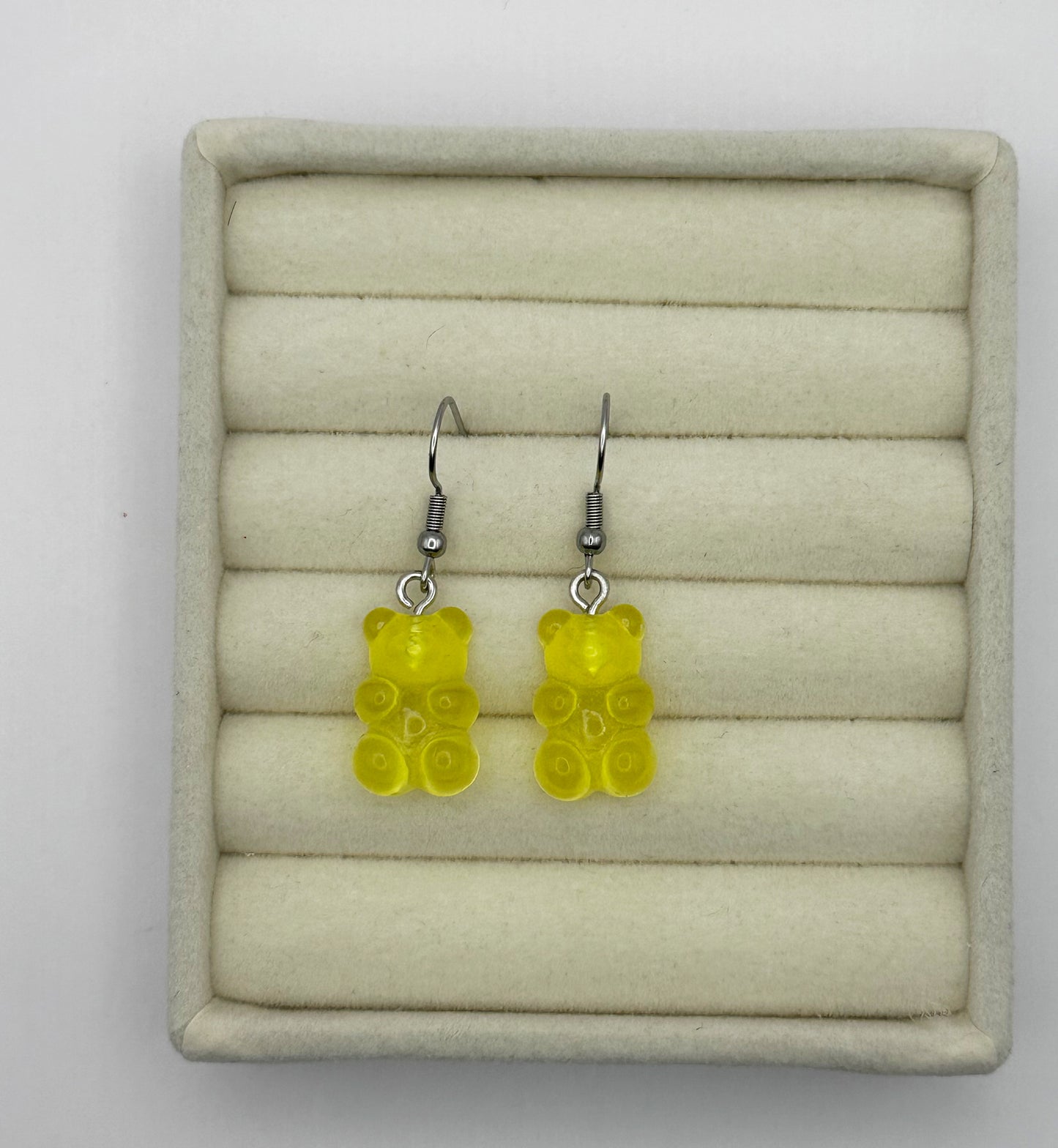 Yellow Gummy Bear Drop Earrings