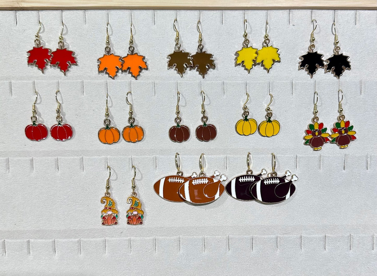 Fall / Thanksgiving Enamel Earrings