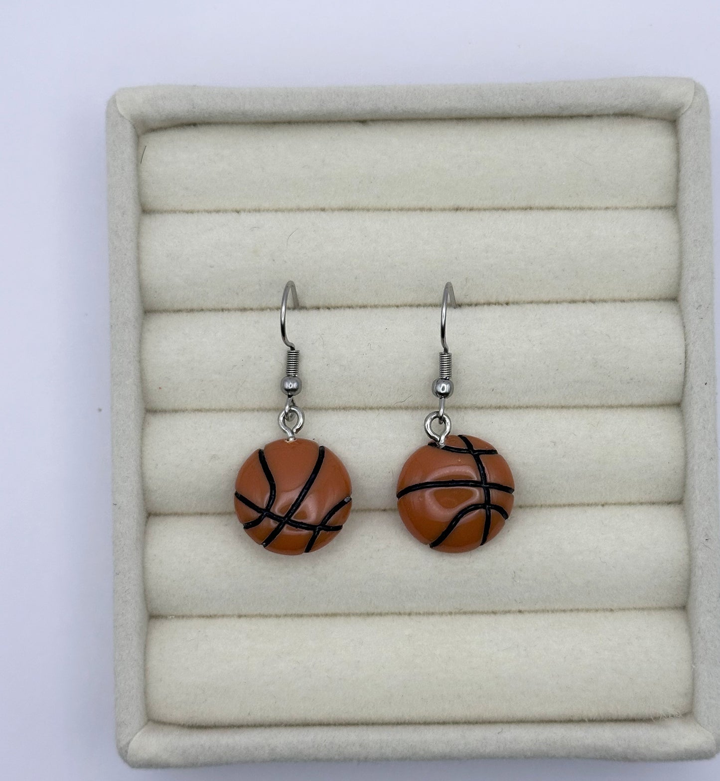 Classic Basketball Resin Drop Earrings