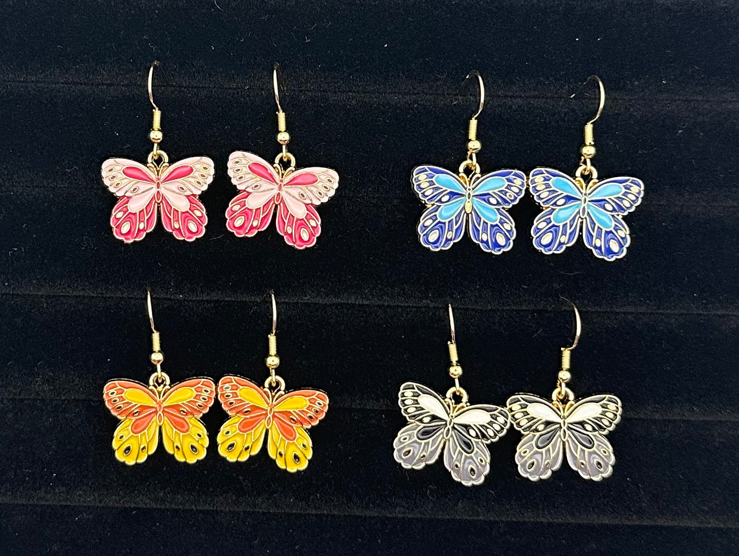 Enamel Butterfly Earrings