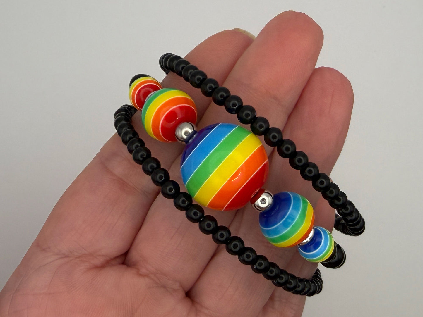 Rainbow Pop 3-Layer Memory Coil Bracelet