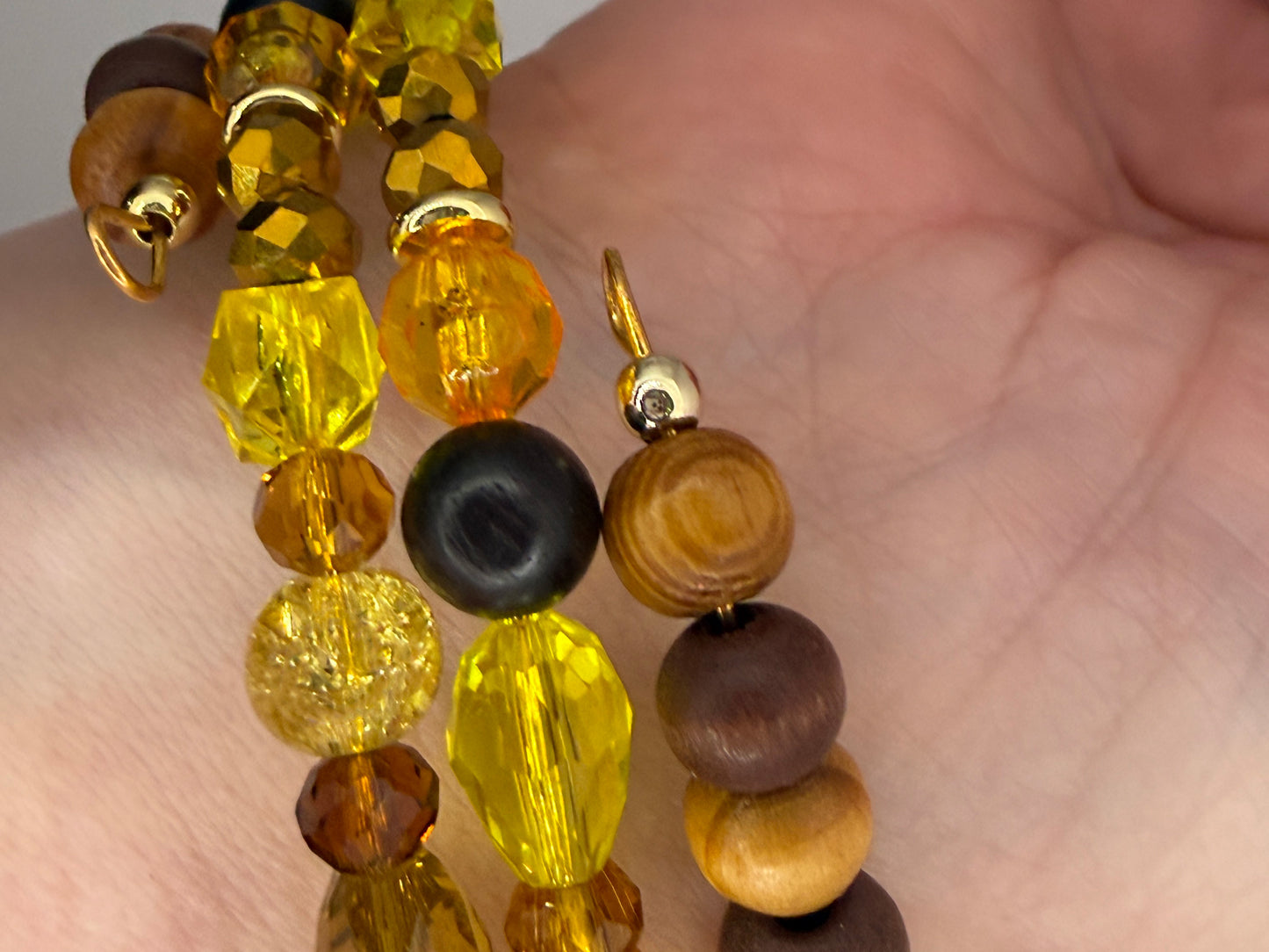 Sunflower Days 3-Layer Memory Coil Bracelet