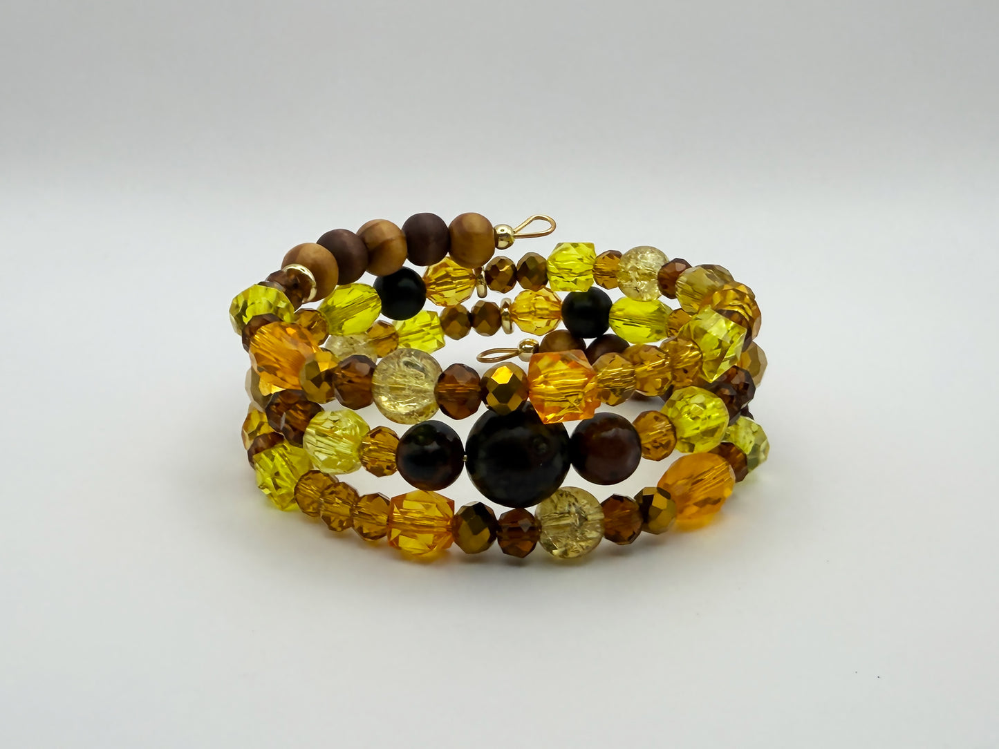 Sunflower Days 3-Layer Memory Coil Bracelet