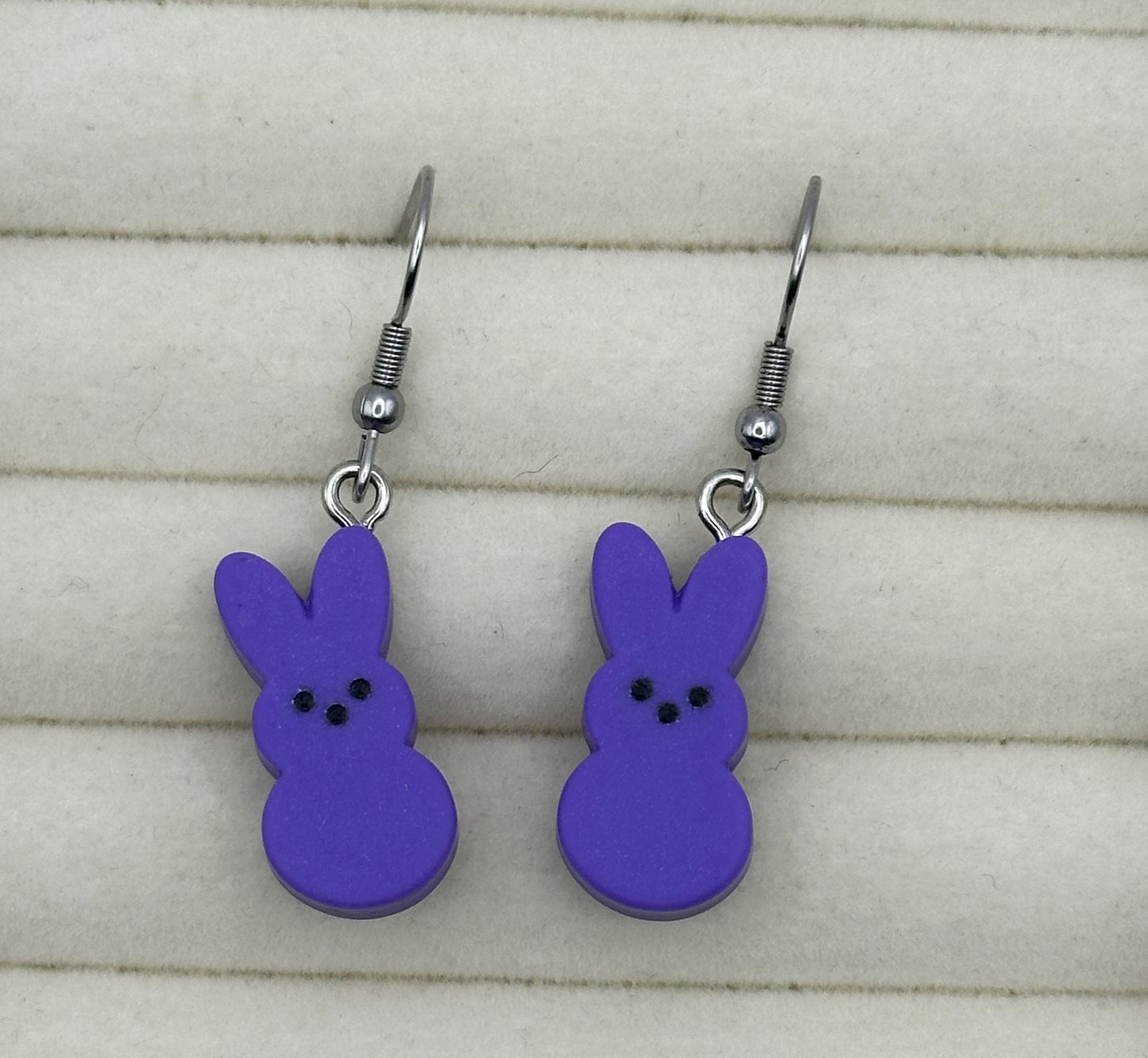 Purple Easter Bunny Earrings