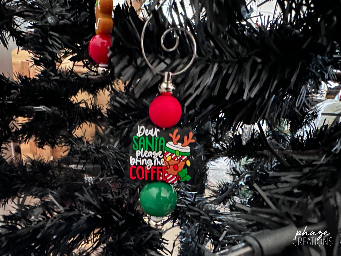 Santa Bring Me Coffee Tree Ornament