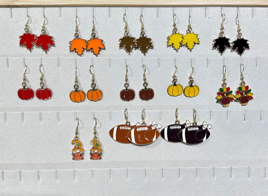 Fall / Thanksgiving Enamel Earrings