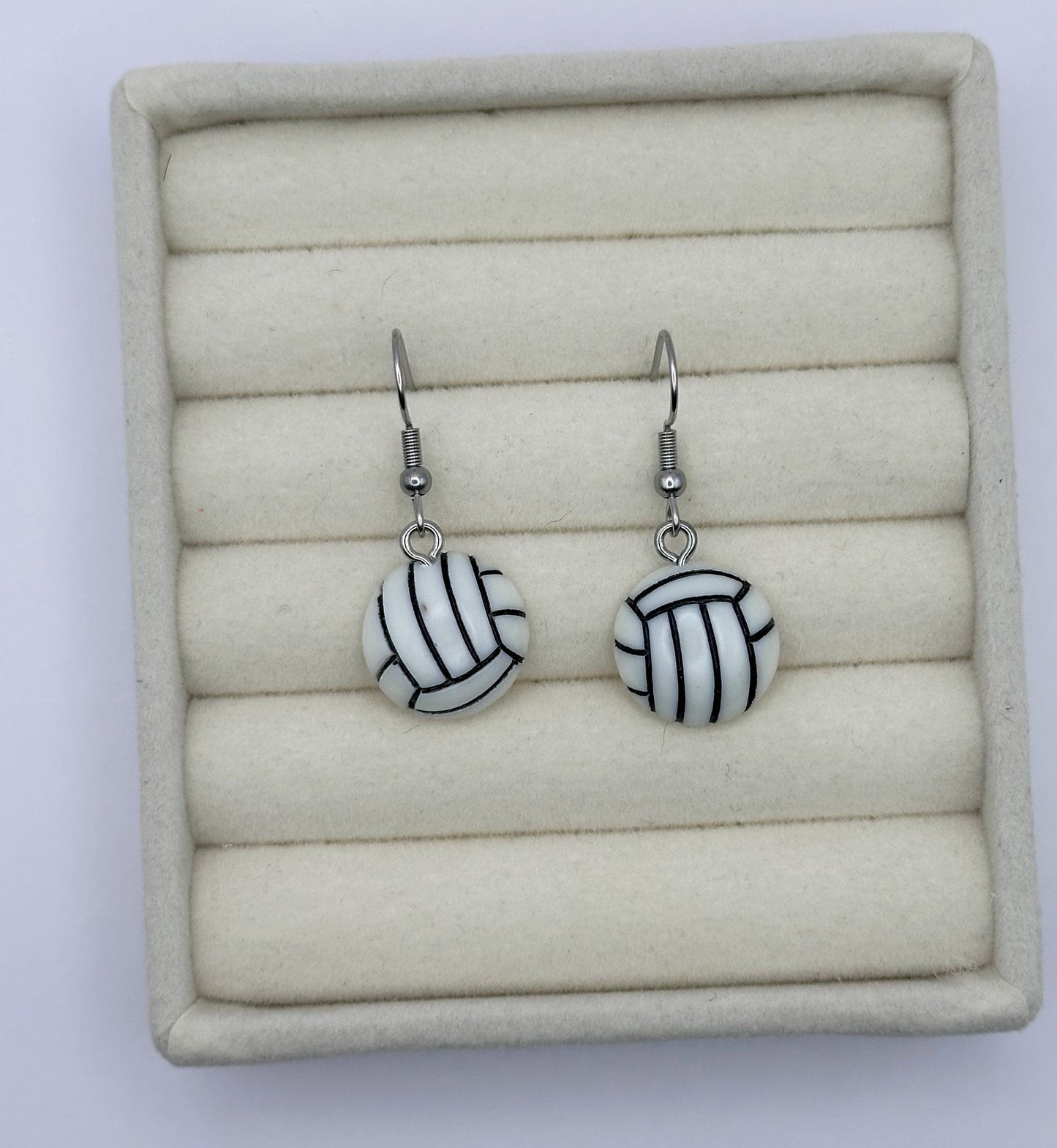 Classic Volleyball Resin Drop Earrings