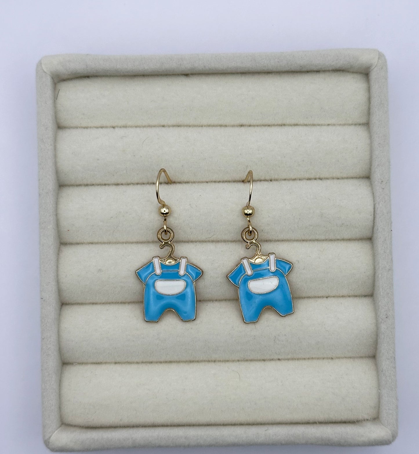 Blue Onesie Drop Earrings