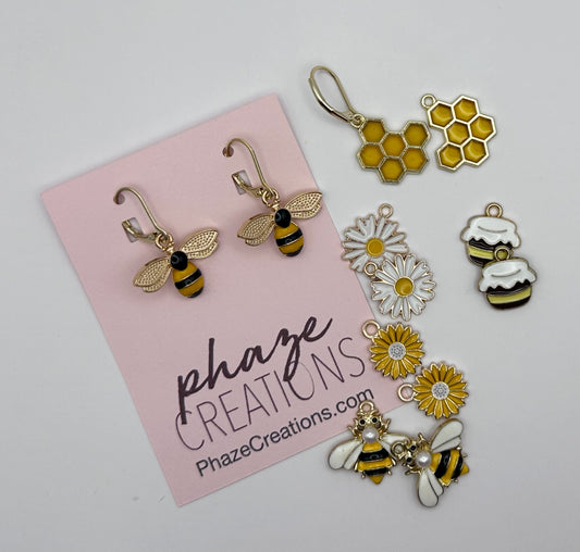 Interchangeable Bee Themed Earrings