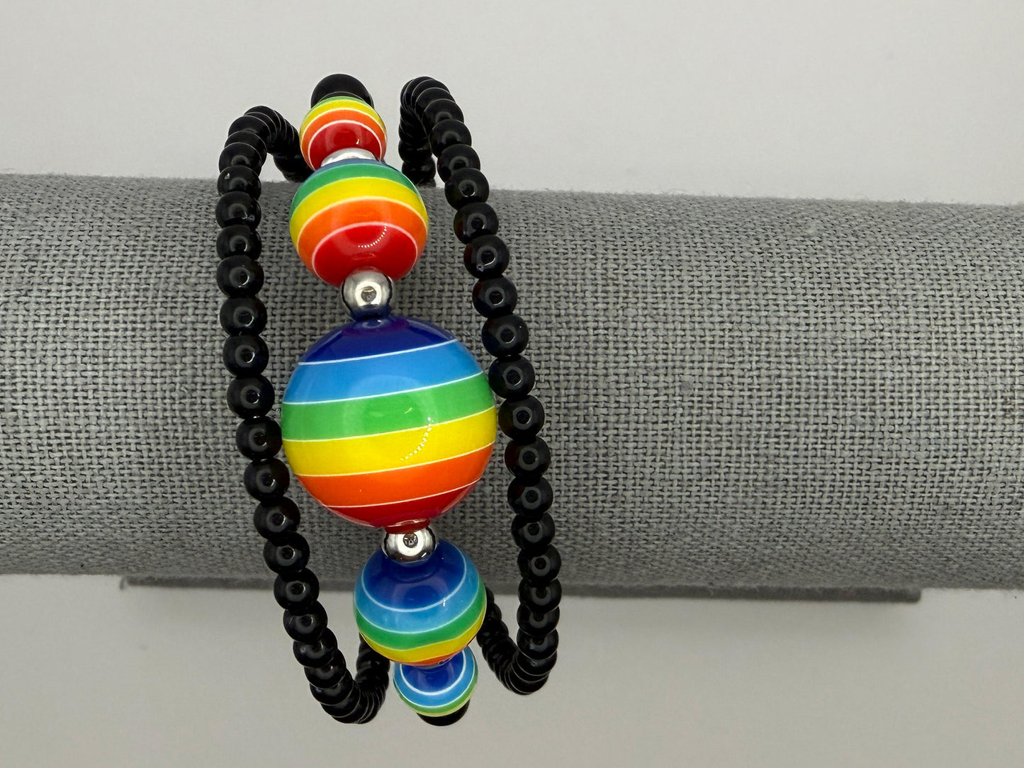 Rainbow Pop 3-Layer Memory Coil Bracelet