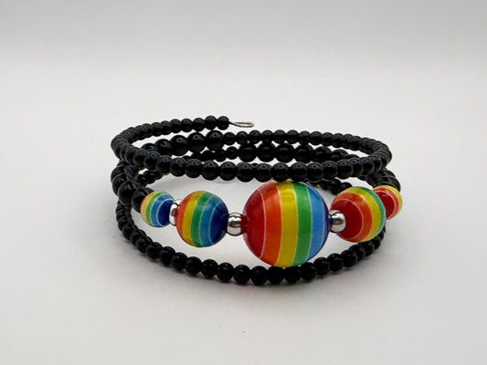 Rainbow Pop 3-Layer Memory Coil Bracelet
