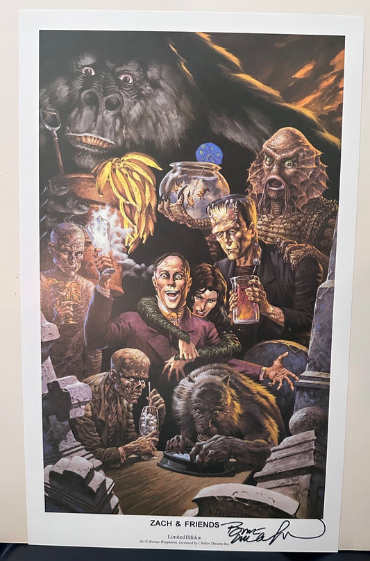 Bernie Wrightson Zach & Friends Full Color Print Signed