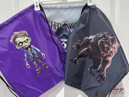 Halloween Themed Backpack String Bag