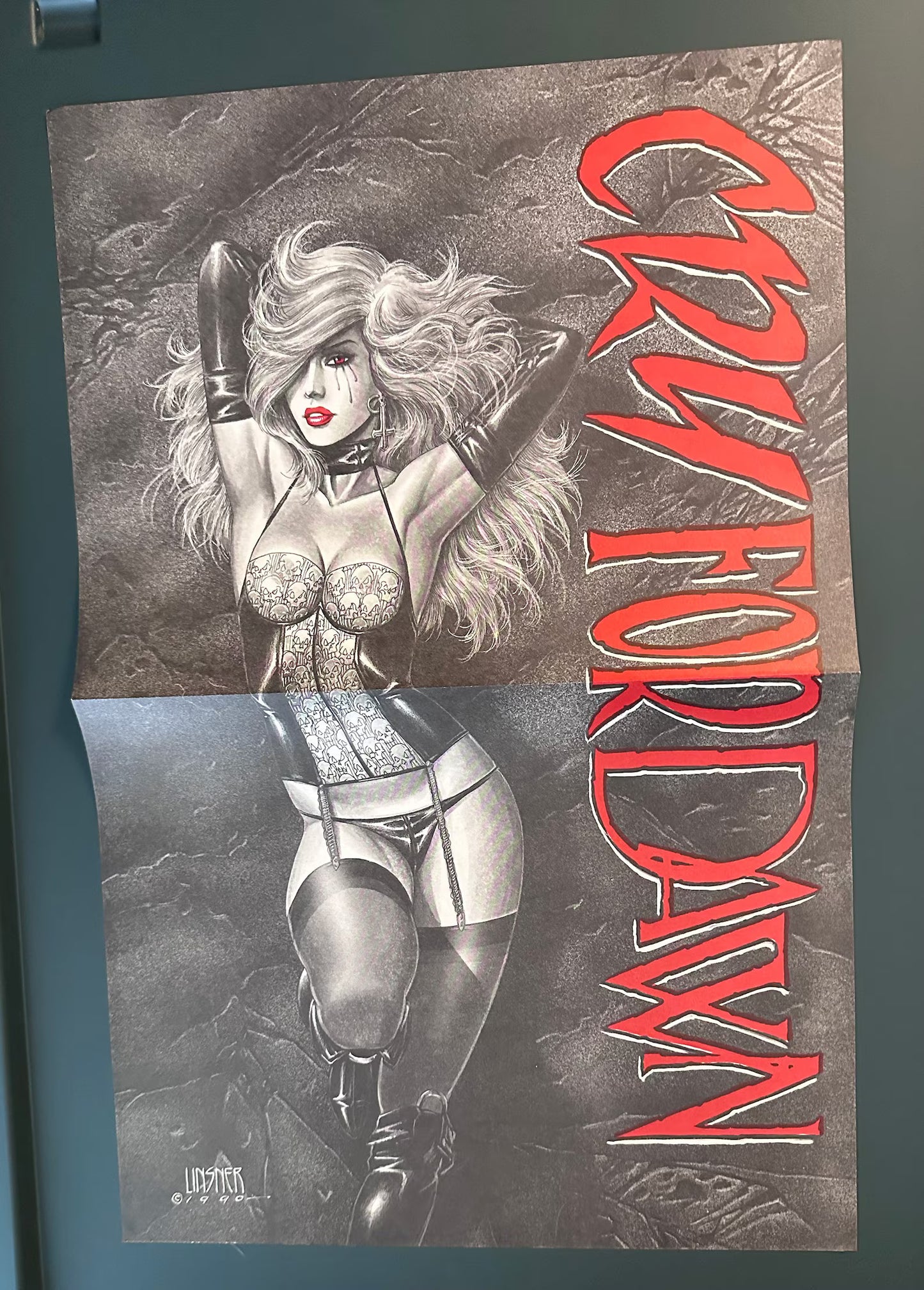 Cry For Dawn Poster: 1991 Comic Book Flyer, Joseph Michael Linsner Art