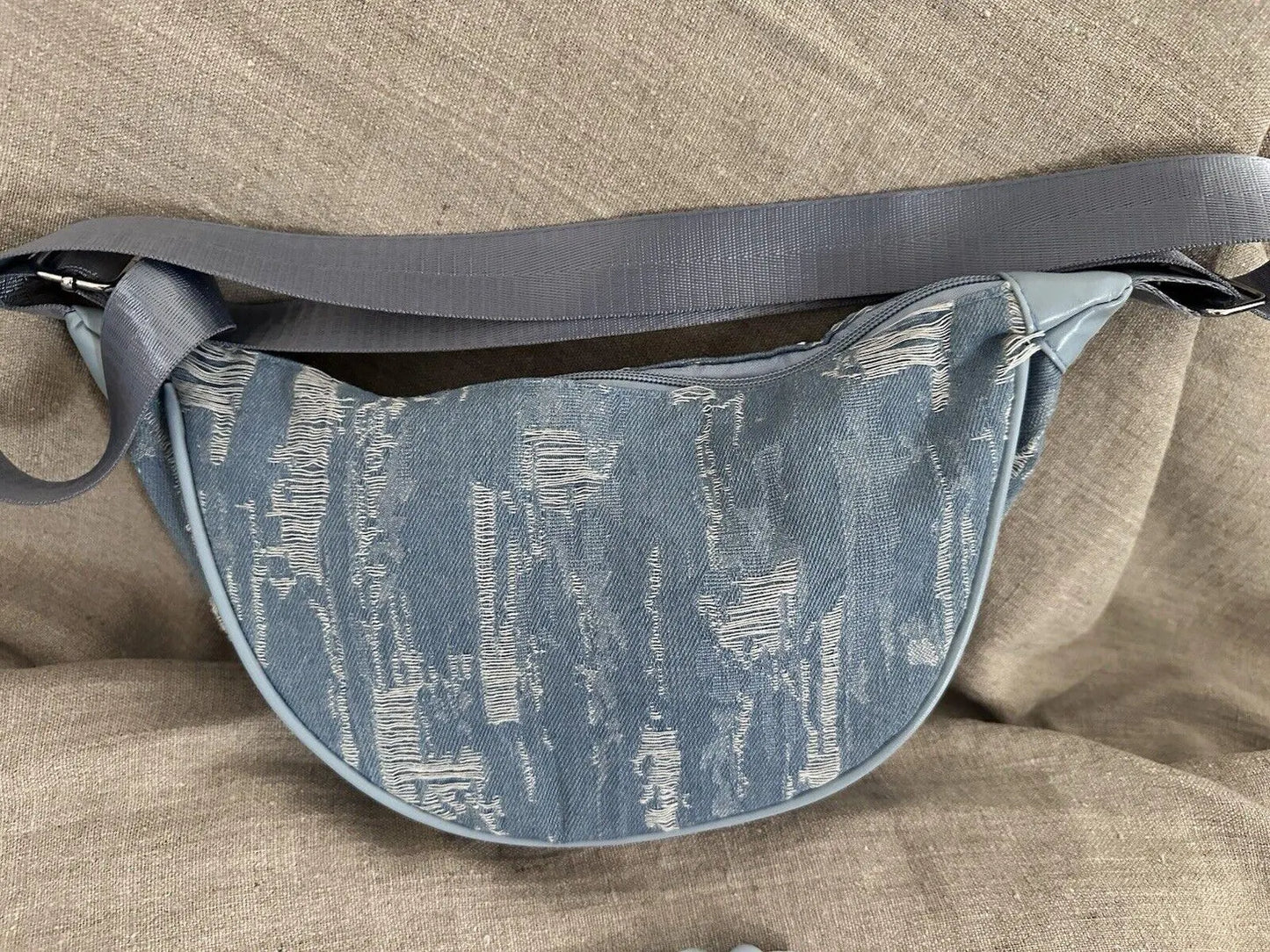 Upcycled Basic Denim Purse with Custom Pen and Keychain, Handmade Accessories