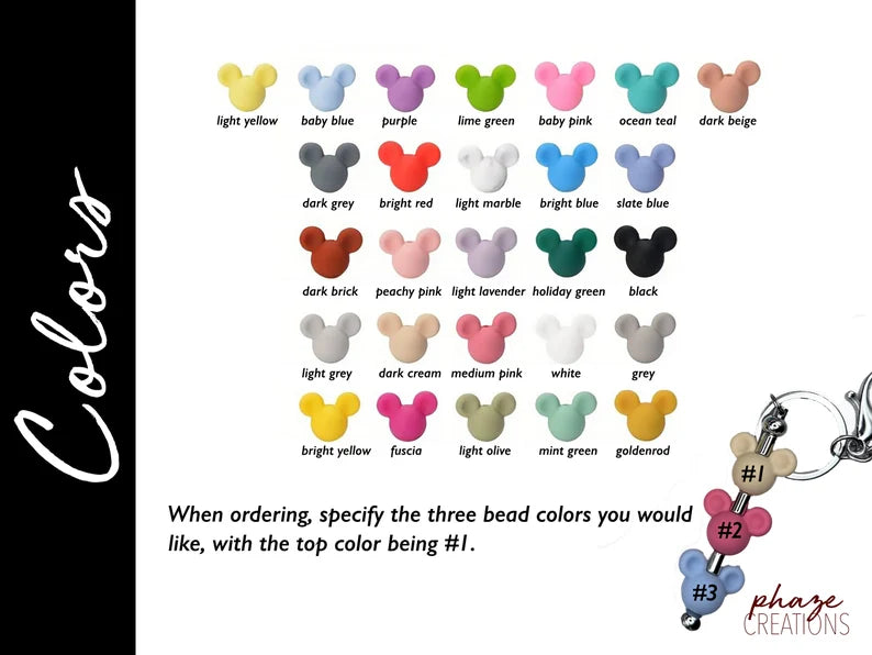 Custom Made Mickey Style Keychain