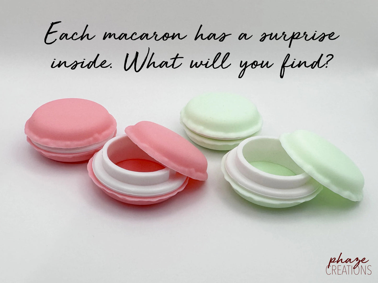 Mini Macaron Trinket Storage Containers + Surprise