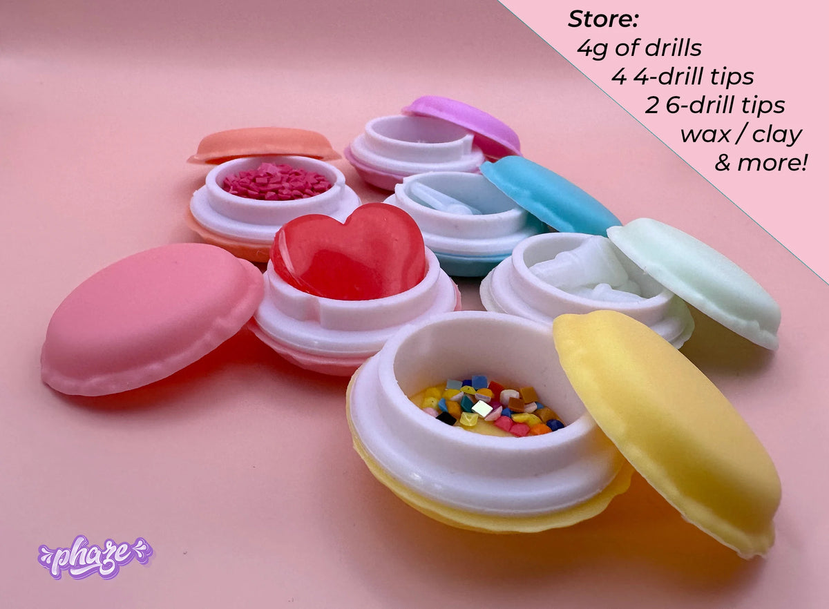 Macaron Drill Trash Collector Cover Minder, Magnetic Diamond Drill Organizer
