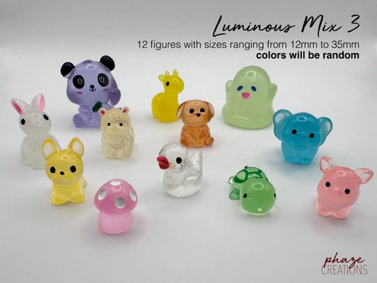 Luminous Resin Mini Figures for Crafting, Hiding, and More