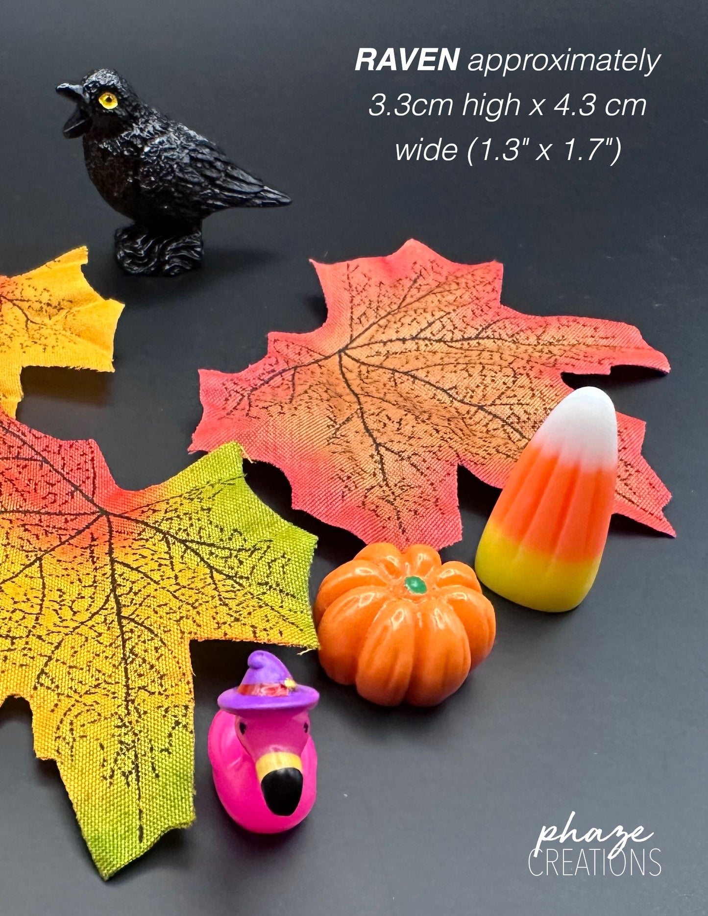 Halloween Themed Charms & Figures Set: Spooky Resin Miniatures